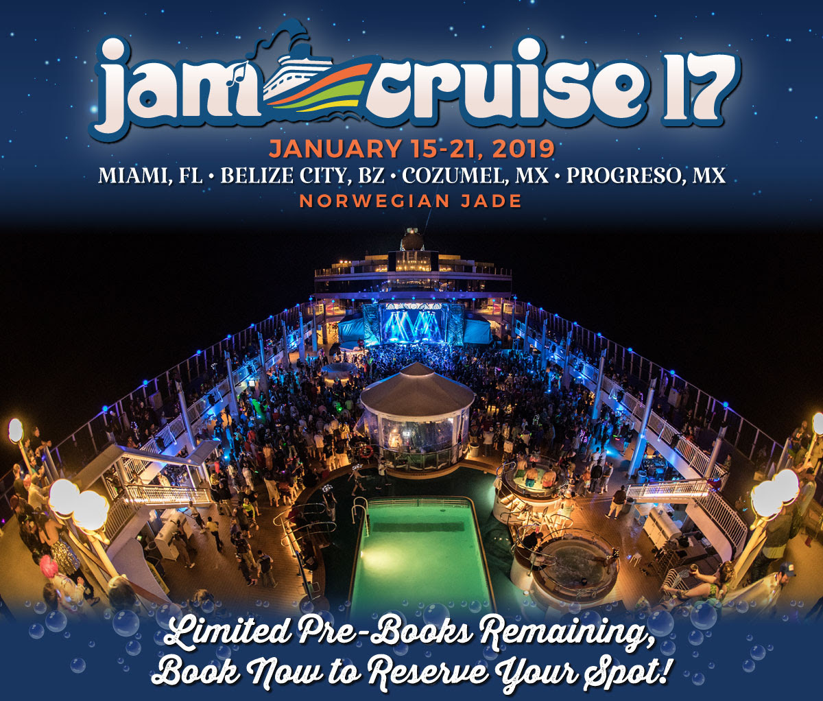 Jamcruise announces Ports, Chef’s & A 6 Day Adventure This Year
