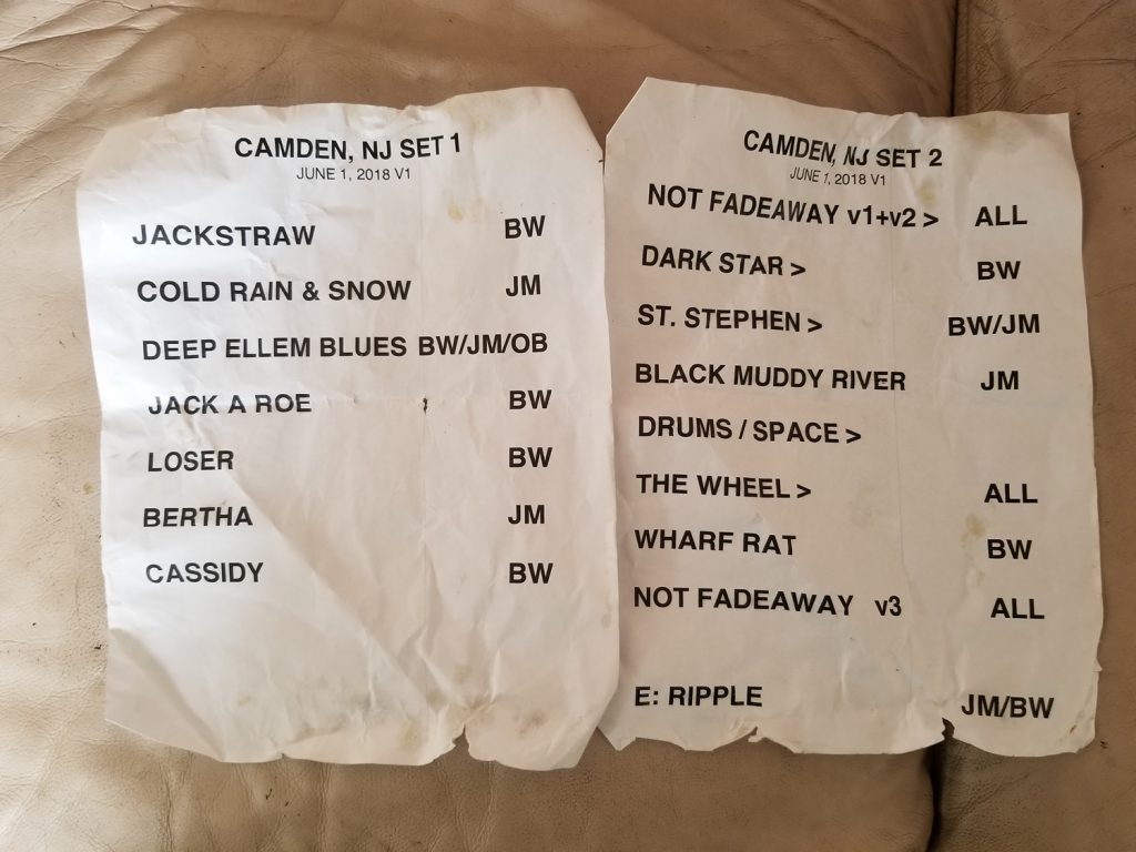 dead and company camden nj set list