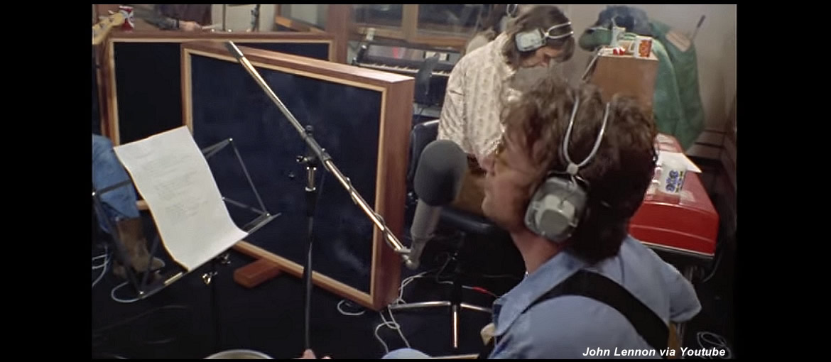 Watch new footage of John Lennon and George Harrison in the studio