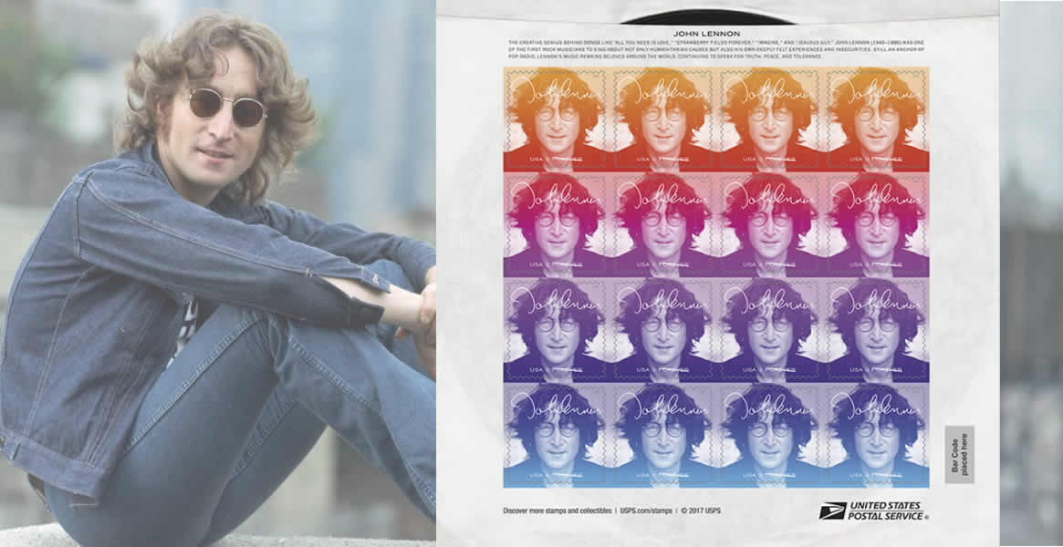 John Lennon Stamps Available via US Postal Service